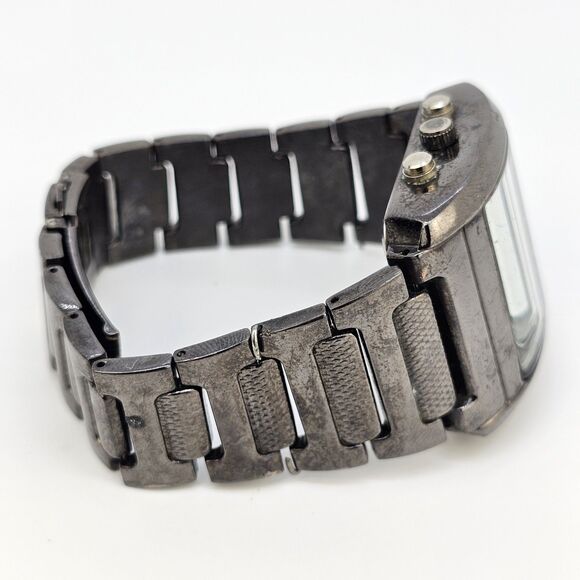 Surface Analog Digital Men Watch 38MM Black Dial Bracelet Band 7.5" New Battery - Picture 10 of 13